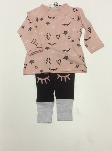 Badaboom infant girl's 2 piece set