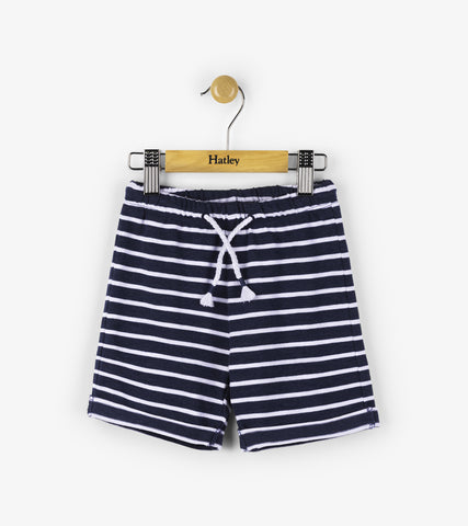 Hatley infant boy's navy stripe short