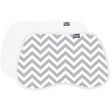 Kushies burp pads grey chevron