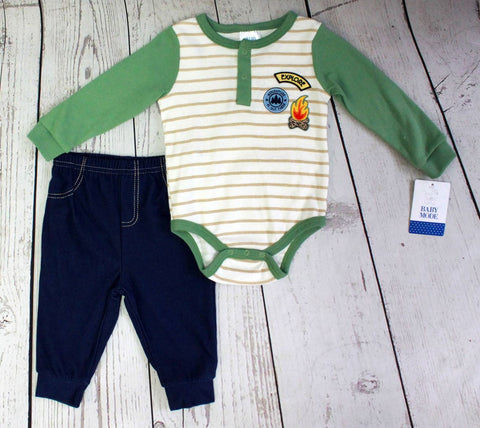 Baby Mode boy's 2 piece camp set