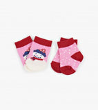 Little Blue House baby socks - pink snowmen